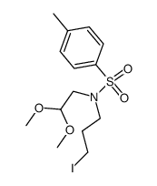 N-(2,2-dimethoxyethyl)-N-(3-iodopropyl)-4-methylbenzenesulfonamide结构式