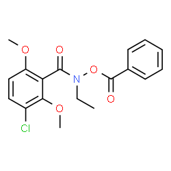 N-(Benzoyloxy)-3-chloro-N-ethyl-2,6-dimethoxybenzamide结构式