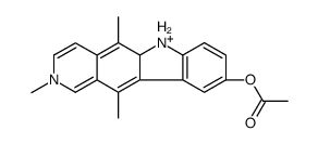 (2,5,11-trimethyl-5a,6-dihydropyrido[4,3-b]carbazol-6-ium-9-yl) acetate结构式