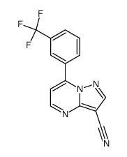 7-(3-(三氟甲基)苯基)吡唑并[1,5-A]嘧啶-3-甲腈结构式