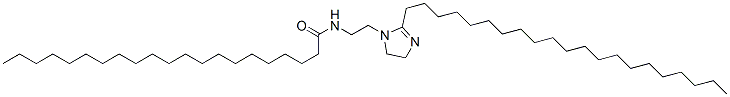 氯甲基环氧乙烷季铵化的N-[2-(2-十二烷基-4,5-二氢-1H-咪唑-1-基)乙基]-二十一烷酰胺结构式