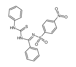 N'-((4-nitrophenyl)sulfonyl)-N-(phenylcarbamothioyl)benzimidamide Structure
