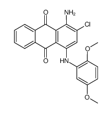 1-amino-2-chloro-4-((2,5-dimethoxyphenyl)amino)anthracene-9,10-dione结构式