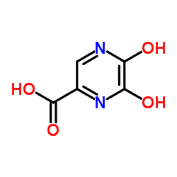 5,6-Dihydroxy-2-pyrazinecarboxylic acid structure