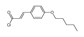 trans-p-pentyloxycinnamoyl chloride Structure