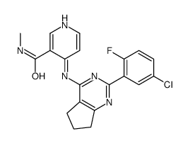 4-((2-(5-氯-2-氟苯基)-6,7-二氢-5H-环戊并[d]嘧啶-4-基)氨基)-n-甲基烟酰胺结构式