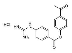 (4-acetylphenyl) 4-(diaminomethylideneamino)benzoate,hydrochloride Structure
