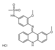 N-[3-methoxy-4-[(2-methoxyacridin-9-yl)amino]phenyl]methanesulfonamide,hydrochloride Structure