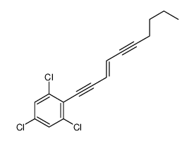 1,3,5-trichloro-2-dec-3-en-1,5-diynylbenzene Structure