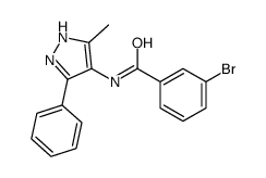 3-bromo-N-(5-methyl-3-phenyl-1H-pyrazol-4-yl)benzamide Structure