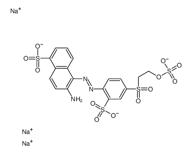 6-amino-5-[[2-sulpho-4-[[2-(sulphooxy)ethyl]sulphonyl]phenyl]azo]naphthalene-1-sulphonic acid, sodium salt Structure