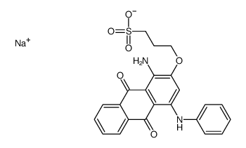 sodium,3-(1-amino-4-anilino-9,10-dioxoanthracen-2-yl)oxypropane-1-sulfonate Structure