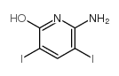 2-Amino-3,5-diiodo-6-hydroxypyridine hydrochloride Structure