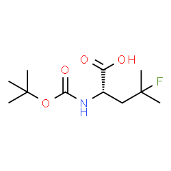 (S)-2-((叔丁氧基羰基)氨基)-4-氟-4-甲基戊酸结构式