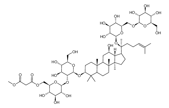 6''-malonylginsenoside-Rb1 methyl ester结构式