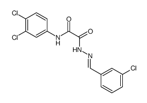 Acetic acid, 2-[(3,4-dichlorophenyl)amino]-2-oxo-, 2-[(3-chlorophenyl)methylene]hydrazide Structure