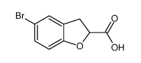 5-Bromo-2,3-dihydrobenzofuran-2-carboxylic acid结构式
