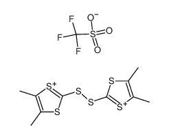2,2'-Dithiobis(4,5-dimethyl-1,3-dithiolium)-bis(trifluormethansulfonat) Structure