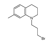 1-(3-bromopropyl)-7-methyl-3,4-dihydro-2H-quinoline结构式