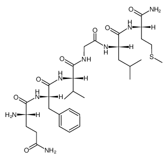 H-Gln-Phe-Val-Gly-Leu-Met-NH2结构式