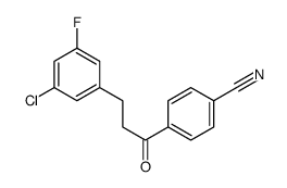3-(3-CHLORO-5-FLUOROPHENYL)-4'-CYANOPROPIOPHENONE结构式