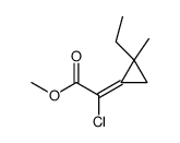 methyl 2-chloro-2-(2-ethyl-2-methylcyclopropylidene)acetate结构式