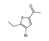 1-(4-溴-5-乙基-噻吩-2-基)-乙酮结构式