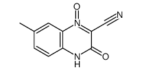 2-Quinoxalinecarbonitrile, 3,4-dihydro-7-methyl-3-oxo-, 1-oxide Structure