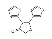 3-(1,3-thiazol-2-yl)-2-thiophen-3-yl-1,3-thiazolidin-4-one结构式