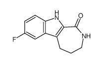 7-fluoro-3,4,5,10-tetrahydro-2H-azepino[3,4-b]indol-1-one Structure