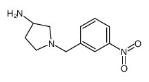 (3R)-1-[(3-nitrophenyl)methyl]pyrrolidin-3-amine结构式