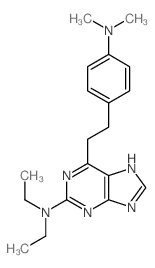 9H-Purin-2-amine,6-[2-[4-(dimethylamino)phenyl]ethyl]-N,N-diethyl-结构式