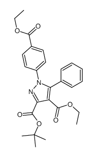 3-O-tert-butyl 4-O-ethyl 1-(4-ethoxycarbonylphenyl)-5-phenylpyrazole-3,4-dicarboxylate Structure