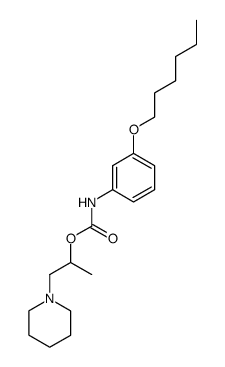 3-hexyloxyphenyl-carbamic acid 1-methyl-2-piperidin-1-yl-ethyl ester结构式