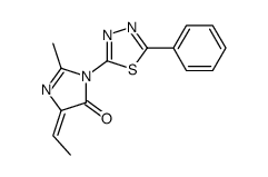 (5Z)-5-ethylidene-2-methyl-3-(5-phenyl-1,3,4-thiadiazol-2-yl)imidazol-4-one Structure