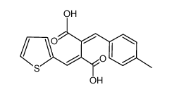 (E,E)-2-<(4-methylphenyl)methylene>-3-(2-thienylmethylene)succinic acid Structure