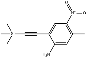 5-甲基-4-硝基-2- [2-(三甲基甲硅烷基)乙炔基]苯胺结构式