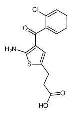 3-(5-amino-4-(2-chlorobenzoyl)thiophen-2-yl)propionic acid结构式