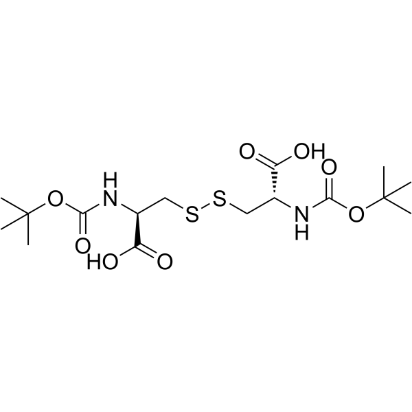 N,N'-双(叔丁氧羰基)-L-胱氨酸结构式
