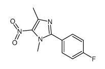 2-(4-fluorophenyl)-1,4-dimethyl-5-nitro-imidazole结构式