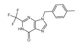 1,9-dihydro-9-(4-methylbenzyl)-2-(trifluoromethyl)-6H-purin-6-one Structure