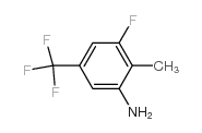 3-氟-2-甲基-5-(三氟甲基)苯胺结构式