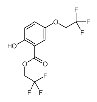 2,2,2-三氟乙基2-羟基-5-(2,2,2-三氟乙氧基)苯甲酸酯结构式