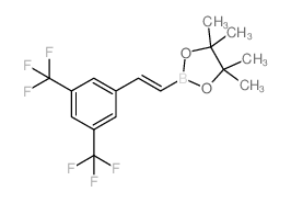 (E)-2-(3,5-Bis(trifluoromethyl)styryl)-4,4,5,5-tetramethyl-1,3,2-dioxaborolane structure