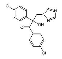 1,2-bis(4-chlorophenyl)-2-hydroxy-3-(1,2,4-triazol-1-yl)propan-1-one结构式