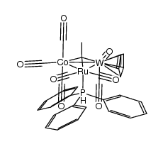 (μ3-(CH3)C)RuCoWCp(CO)7(PPh3)H结构式
