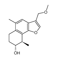6,7,8,9-tetrahydro-3-methoxymethyl-5,9-dimethyl-8-hydroxy-nafto<1,2b>furan Structure