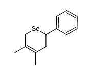 3,6-dihydro-4,5-dimethyl-2-phenyl-2H-selenapyran结构式
