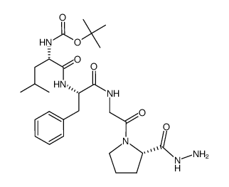 Boc-Leu-Phe-Gly-Pro-NHNH2结构式