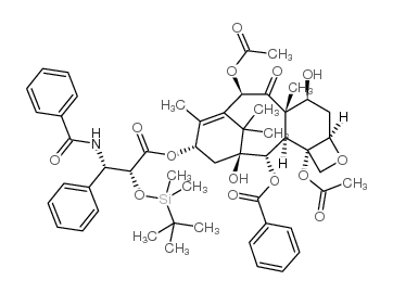 2′-O-(叔丁基二甲基甲硅烷基)紫杉醇结构式